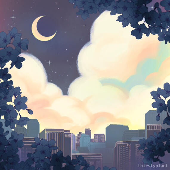 square, full scenery