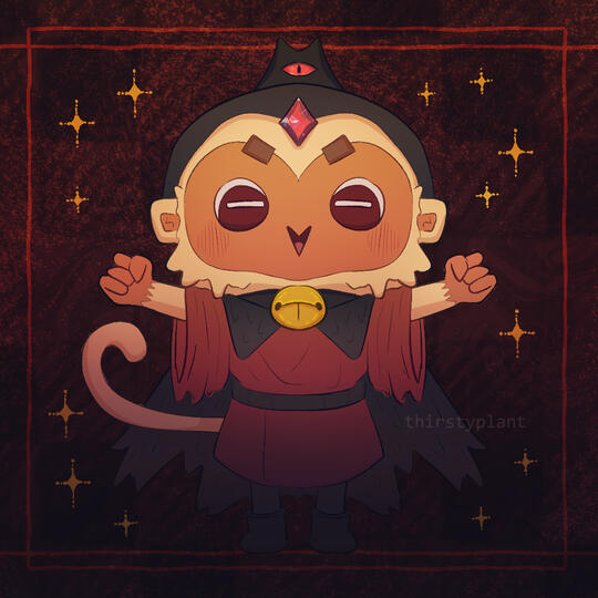 chibi, flat color, +abstract bg