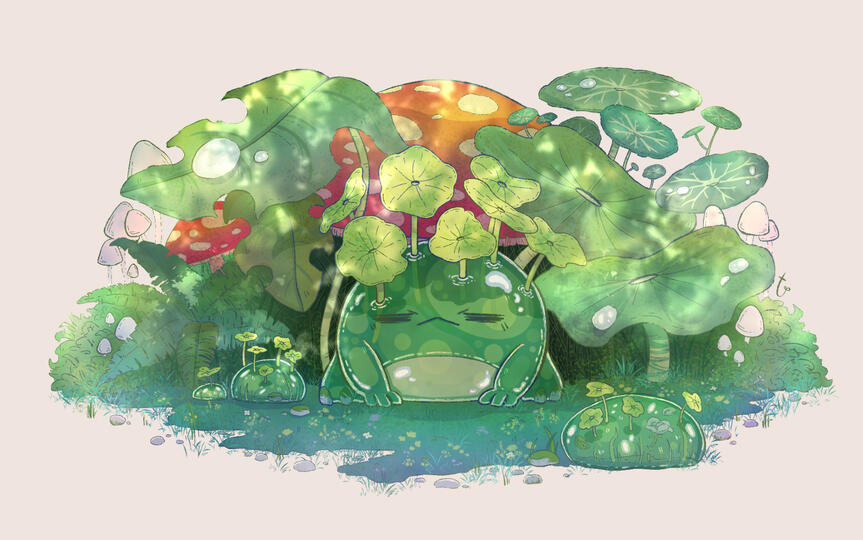 chibi, full render, +full scenery